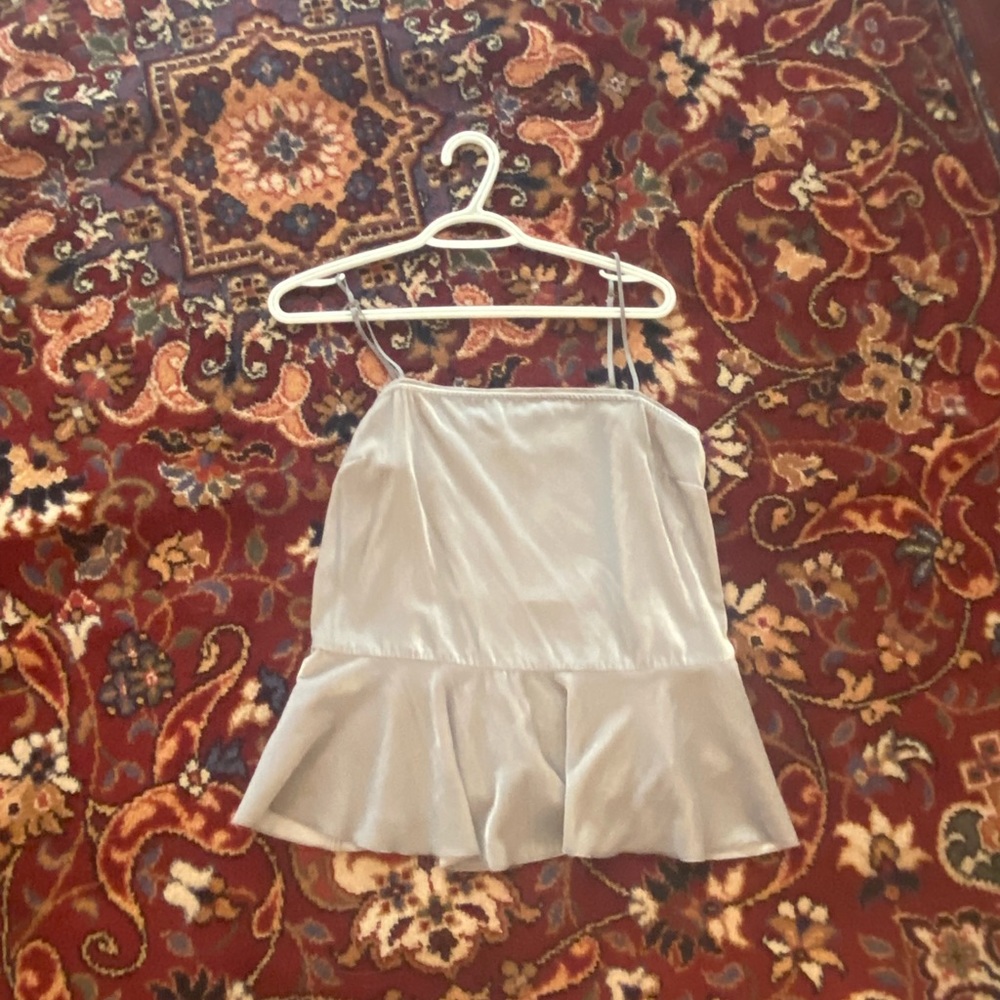 Free people grey velvet tank